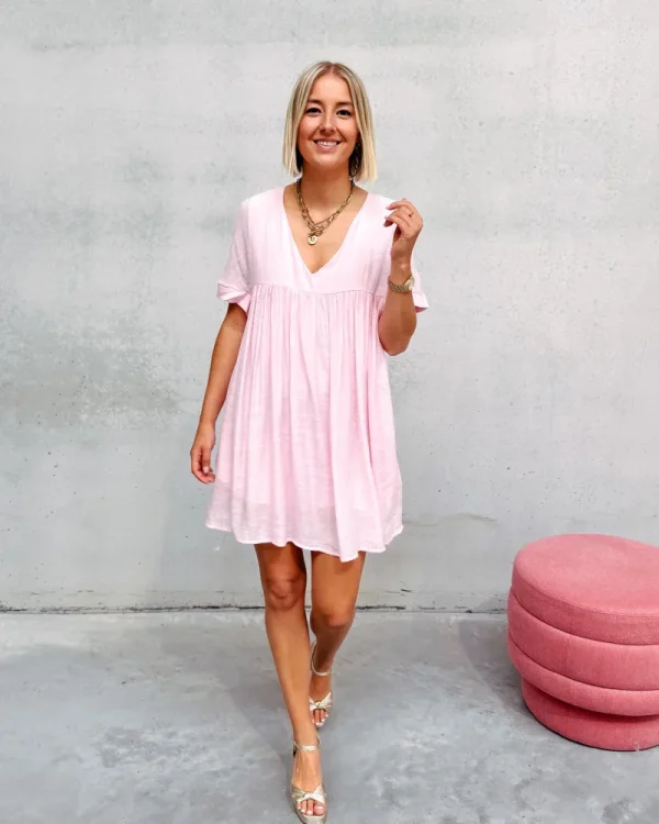 By Lenz Dresses | YENTL PINK SHORT DRESS