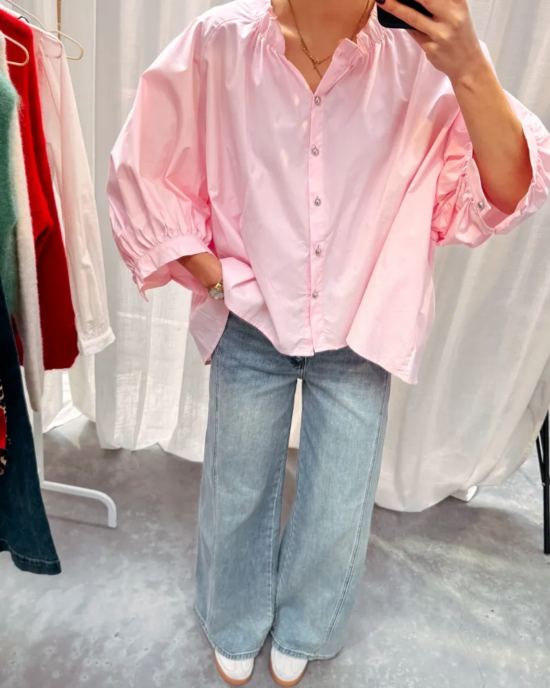 yuna_puff_blouse__rose_2.webp By Lenz Tops | YUNA PUFF BLOUSE - ROSE
