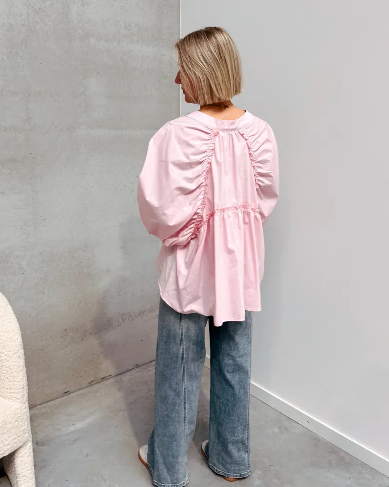 yuna_puff_blouse__rose_3.webp By Lenz Tops | YUNA PUFF BLOUSE - ROSE