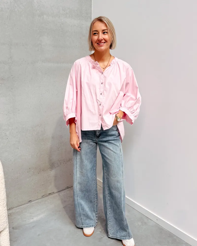 yuna_puff_blouse__rose_4.webp By Lenz Tops | YUNA PUFF BLOUSE - ROSE