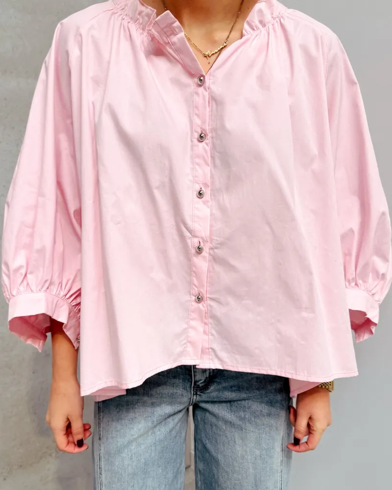 yuna_puff_blouse__rose_5.webp By Lenz Tops | YUNA PUFF BLOUSE - ROSE